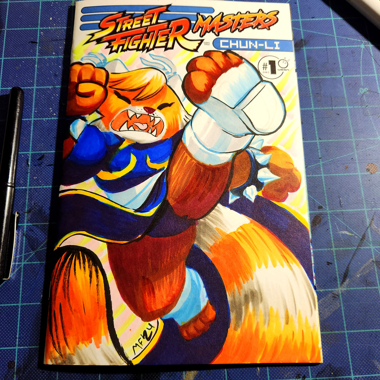 Retsuko Chun-Li Street Fighter Sketch Cover - MastaFran ComicsMastaFran ...